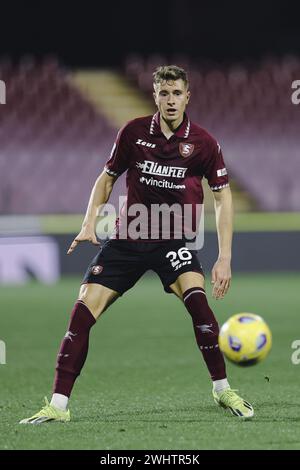 Salerno, Italia. 9 febbraio 2024. Durante la partita di serie A tra Unione sportiva Salernitana vs Empoli allo Stadio Arechi di Salerno il 9 febbraio 2024. Credito: Agenzia fotografica indipendente/Alamy Live News Foto Stock