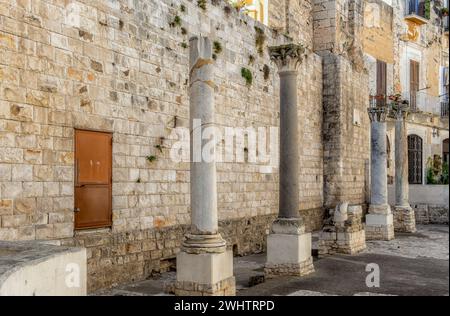 I resti della chiesa di nostra Signora del male Consiglio - X secolo (Santa Maria del Buonconsiglio), quartiere vecchio, Bari, Puglia (Puglia), Italia Foto Stock