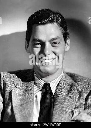 Johnny Weissmuller. Ritratto del nuotatore e attore olimpico americano Johnny Weissmuller (nato Johann Peter Weißmüller, 1904-1984) negli anni '1940 Foto Stock