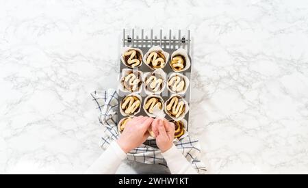 Cattura accattivante di dolci alla cannella senza lievito Foto Stock