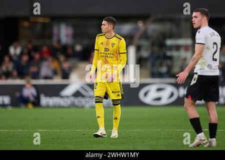 CARTAGENA, SPAGNA - 11 FEBBRAIO: Daniel Luna Playmaker del CD Mirandes durante il LaLiga Hypermotion match tra FC Cartagena e CD Mirandes allo Stadio Cartagonova l'11 febbraio 2024 a Cartagena, Spagna. (Foto di Francisco Macia/Photo Players Images) Foto Stock