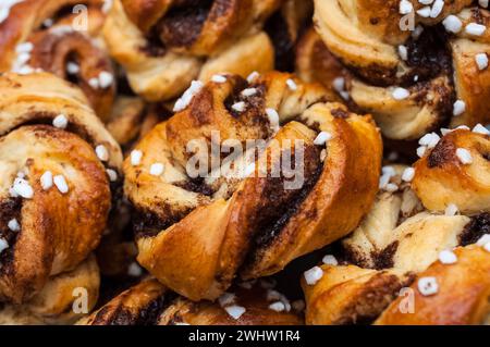 Kanelbulle - involtini svedesi alla cannella Foto Stock