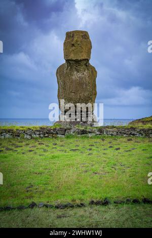 Moais a Tahai, Rapa Nui, Isola di Pasqua Foto Stock