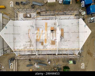 Costruzione di nuove case ecocompatibili, Velserbroek, Olanda Foto Stock