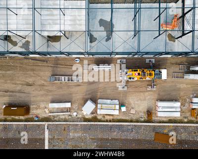 Costruzione di nuove case ecocompatibili, Velserbroek, Olanda Foto Stock