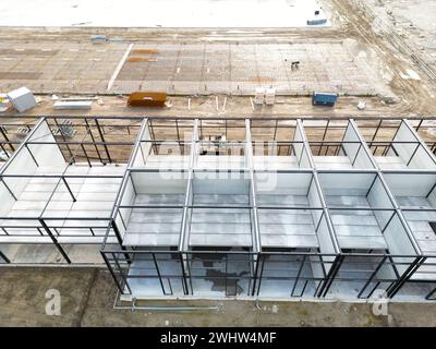 Costruzione di nuove case ecocompatibili, Velserbroek, Olanda Foto Stock