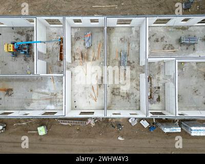 Costruzione di nuove case ecocompatibili, Velserbroek, Olanda Foto Stock