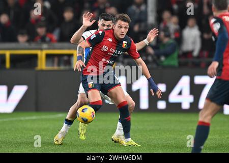 Genova, Italia. 11 febbraio 2024. Foto Tano Pecoraro/LaPresse 11 febbraio 2024 Genova, Italia - sport, calcio - Genova vs Atalanta - Campionato di calcio serie A TIM 2023/2024 - Stadio Luigi Ferraris. Nella foto: Retegui mateo11 febbraio 2024 Genova, Italia - sport, calcio - Genova vs Atalanta - Campionato Italiano di serie A 2023/2024 - Stadio Luigi Ferraris. Nella foto: Retegui mateo credito: LaPresse/Alamy Live News Foto Stock