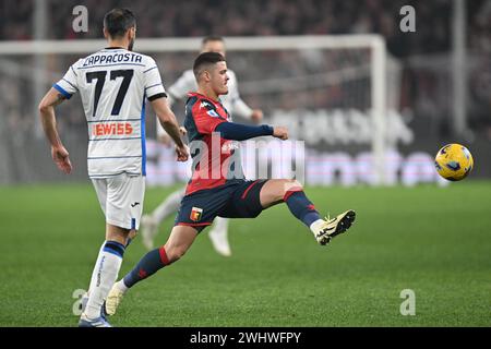 Genova, Italia. 11 febbraio 2024. Foto Tano Pecoraro/LaPresse 11 febbraio 2024 Genova, Italia - sport, calcio - Genova vs Atalanta - Campionato di calcio serie A TIM 2023/2024 - Stadio Luigi Ferraris. Nella foto: Vitinha11 febbraio 2024 Genova, Italia - sport, calcio - Genova vs Atalanta - Campionato Italiano di calcio di serie A 2023/2024 - Stadio Luigi Ferraris. Nella foto: Vitinha Credit: LaPresse/Alamy Live News Foto Stock