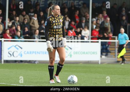 Kayla Rendell portiere Southampton FC Women contro Manchester United Women Adobe Women's fa Cup al Silverlake Stadium Foto Stock