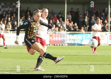 Kayla Rendell portiere Southampton FC Women contro Manchester United Women Adobe Women's fa Cup al Silverlake Stadium Foto Stock