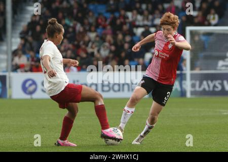 Nikita Parris e Milly Mott Southampton FC Women contro Manchester United Women Adobe Women's fa Cup al Silverlake Stadium Foto Stock