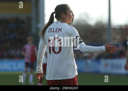 Katie Zelem Man Utd capitano Southampton FC Women contro Manchester United Women Adobe Women's fa Cup al Silverlake Stadium Foto Stock