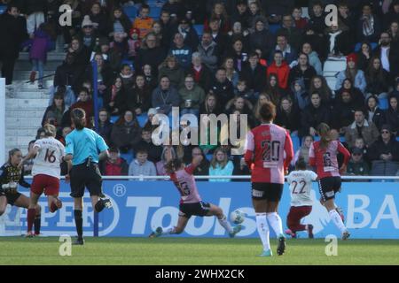 Nikita Parris 22 spara al Southampton FC Women contro Manchester United Women Adobe Women's fa Cup al Silverlake Stadium Foto Stock