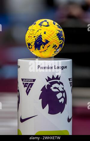 Londra, Regno Unito. 11 febbraio 2024. La partita di Premier League tra West Ham United e Arsenal al London Stadium, Queen Elizabeth Olympic Park, Londra, Inghilterra, l'11 febbraio 2024. Foto di Phil Hutchinson. Solo per uso editoriale, licenza richiesta per uso commerciale. Non utilizzare in scommesse, giochi o pubblicazioni di singoli club/campionato/giocatori. Crediti: UK Sports Pics Ltd/Alamy Live News Foto Stock