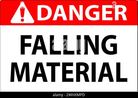 Cartello di pericolo caduta materiale Illustrazione Vettoriale