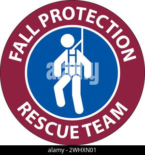 Decalcomanie Hard Hat, team di soccorso Danger Fall Protection Illustrazione Vettoriale