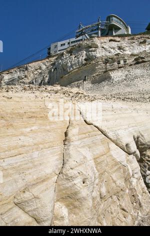 Confine con il Libano nel nord di Israele Foto Stock