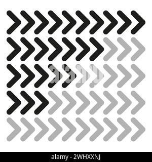 Avanzamento orizzontale, indicatori di livello in sequenza. Illustrazione vettoriale. EPS 10. Illustrazione Vettoriale