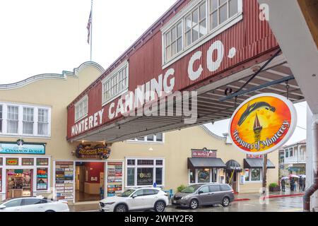 Monterey Canning Co. Magazzini, Cannery Row, New Monterey, Monterey, California, Stati Uniti d'America Foto Stock