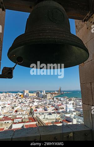 Vista dalla cattedrale di Cadice sulla città Foto Stock