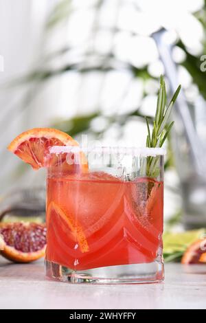 Cocktail Red Sicilian Orange Paloma. Foto Stock