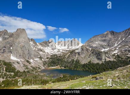 La Wind River Range, o Winds for Short, è una catena montuosa delle Montagne Rocciose nella parte occidentale dello stato del Wyoming Foto Stock