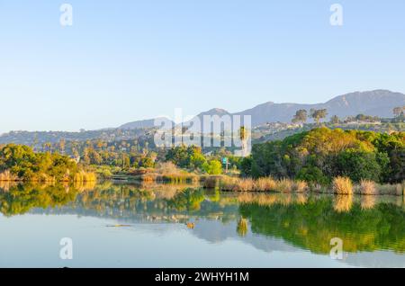 Rifugio ornitologico di Santa Barbara, viste panoramiche, panorama sulle paludi, riserva costiera Foto Stock