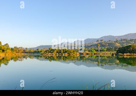 Rifugio ornitologico di Santa Barbara, viste panoramiche, panorama sulle paludi, riserva costiera Foto Stock