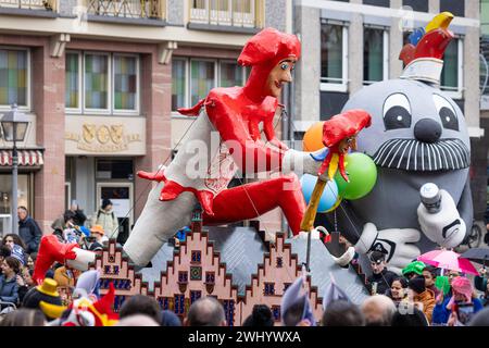 Fastnacht Umzug Francoforte sul meno Der Frankfurter Fastnachtsumzug zieht am 11.02.2024 über den Römerberg a Francoforte sul meno. Francoforte sul meno Römerberg Hessen Deutschland *** Parata Fastnacht Francoforte sul meno la sfilata di carnevale di Francoforte si svolgerà l'11 02 2024 sulla Römerberg di Francoforte sul meno Francoforte sul meno Römerberg Assia Germania 2024-02-11 ffm fastnacht umzug 01 Foto Stock