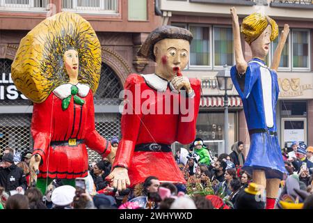 Fastnacht Umzug Francoforte sul meno Der Frankfurter Fastnachtsumzug zieht am 11.02.2024 über den Römerberg a Francoforte sul meno. Francoforte sul meno Römerberg Hessen Deutschland *** Parata Fastnacht Francoforte sul meno la sfilata di carnevale di Francoforte si svolgerà l'11 02 2024 sulla Römerberg di Francoforte sul meno Francoforte sul meno Römerberg Assia Germania 2024-02-11 ffm fastnacht umzug 03 Foto Stock