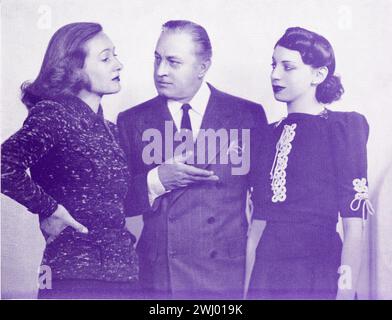 TALA BIRELL JOHN BARRYMORE ed ELAINE BARRIE nella nuova commedia MY DEAR CHILDREN 1940 regista OTTO PREMINGER scrittori Catherine Turney e Jerry Horwin prodotta da Richard Aldrich e Richard Myers al Belasco Theatre di Broadway, New York dal 31 gennaio al 18 maggio 1940 Foto Stock
