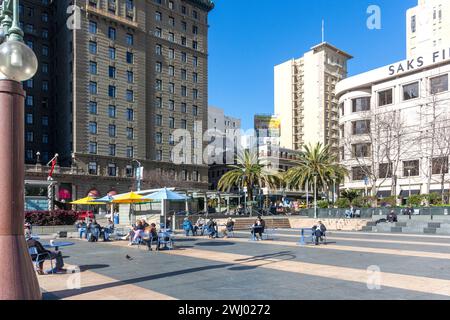 Union Square, San Francisco, California, Stati Uniti Foto Stock
