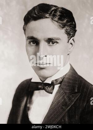 Un ritratto di un giovane Charlie Chaplin, 1920 circa Foto Stock