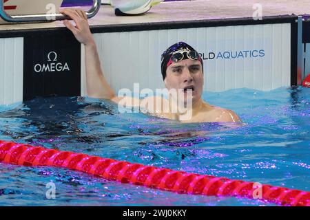 Doha, Qatar. 12 febbraio 2024. Lucas Henveaux nella foto ai 200 m di freestyle maschili ai Campionati mondiali di nuoto a Doha, Qatar, domenica 11 febbraio 2024. BELGA PHOTO NIKOLA KRSTIC credito: Belga News Agency/Alamy Live News Foto Stock