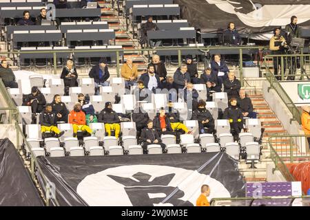 Bruxelles, Belgio. 10 febbraio 2024. Nella foto durante una partita di calcio tra RSC Anderlecht Futures U23 e Royal Football Club Seraing durante la ventunesima partita della stagione Challenger Pro League 2023-2024, sabato 10 febbraio 2024 a Bruxelles, Belgio . Crediti: Sportpix/Alamy Live News Foto Stock