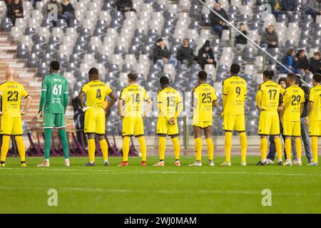 Bruxelles, Belgio. 10 febbraio 2024. Nella foto durante una partita di calcio tra RSC Anderlecht Futures U23 e Royal Football Club Seraing durante la ventunesima partita della stagione Challenger Pro League 2023-2024, sabato 10 febbraio 2024 a Bruxelles, Belgio . Crediti: Sportpix/Alamy Live News Foto Stock