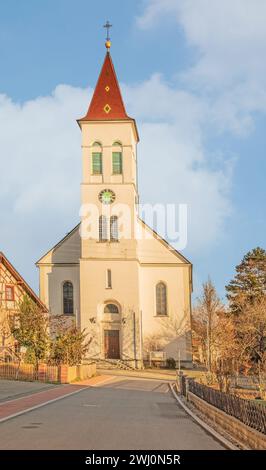 Chiesa parrocchiale cattolica di St Mauritius Eigeltingen, distretto di Costanza Foto Stock