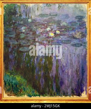 Gigli d'acqua (1916/1919) di Claude Monet (1840-1926). Foto Stock