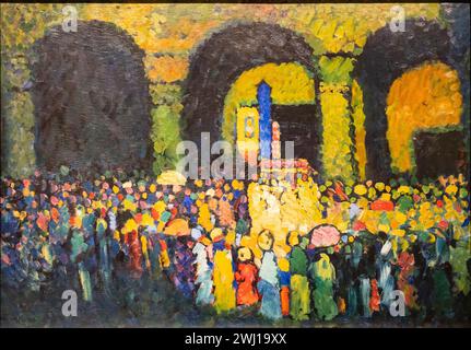 Wassily Kandinsky, la Ludwigskirche di Monaco, 1908, olio su tela, Museo Nazionale Thyssen-Bornemisza, Madrid Foto Stock