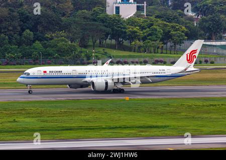 Air China Airbus A350-900 Aircraft Changi Airport a Singapore Foto Stock