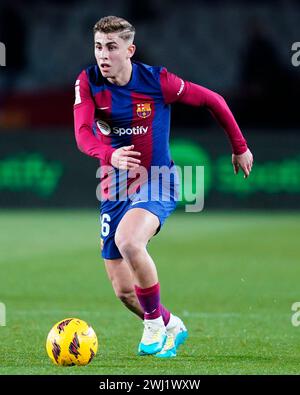 Barcellona, Spagna. 11 febbraio 2024. Durante la partita della Liga EA Sports tra FC Barcelona e Granada CF, data 24, giocata allo stadio Lluis Companys l'11 febbraio 2024 a Barcellona, Spagna. (Foto di Sergio Ruiz/PRESSINPHOTO) credito: PRESSINPHOTO SPORTS AGENCY/Alamy Live News Foto Stock