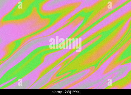 Sfondo granuloso rosa fluorescente astratto e verde Foto Stock