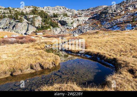 La Wind River Range, o Winds for Short, è una catena montuosa delle Montagne Rocciose nella parte occidentale dello stato del Wyoming Foto Stock