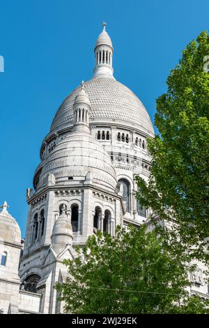 Famosa e iconica basilica del Sacro cuore a Parigi Foto Stock