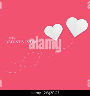 Biglietto d'auguri per il giorno dell'Happy Valentines Illustrazione Vettoriale