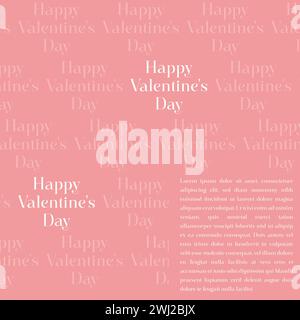 Biglietto d'auguri per il giorno dell'Happy Valentines Illustrazione Vettoriale
