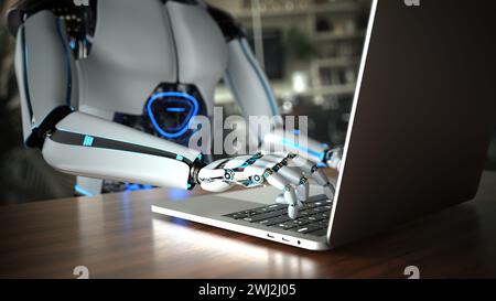 Robot di chat umanoide Foto Stock