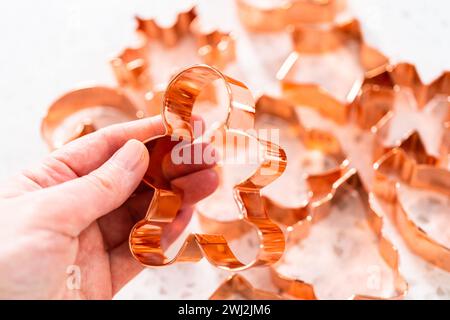 Biscotto di Natale-cutter menta piperita fudge Foto Stock