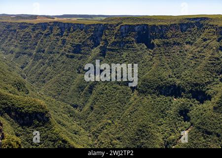 Scogliere intorno al Fortaleza Canyon, Cambara do sul, Rio grande do sul, Brasile Foto Stock